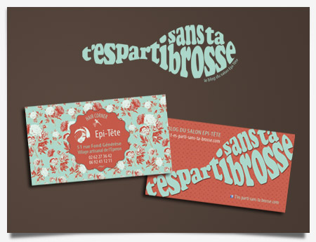 T'es Parti Sans Ta Brosse - Création logo et carte de visite